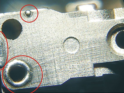 <a href='http://www.cdaqyq.com/product/3.htm' class='text_a'>模具激光焊機(jī)</a>修復(fù)模具效果